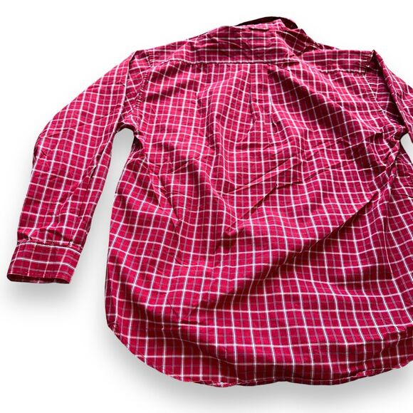 Tommy Hilfiger 90s Plaid Shirt Mens Large Red Long Sleeve Button Up Vintage - Picture 13 of 16
